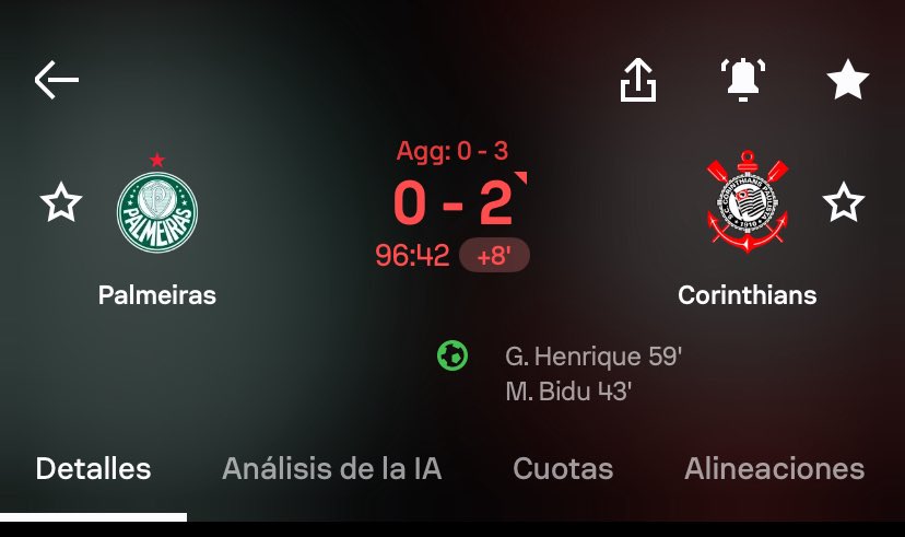 JUGARON BIEN CONTRA CORINTHIANS