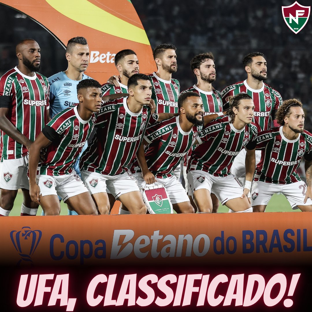 NasceOflu's tweet photo. UFAAAAA!!!!

O FLUMINENE ESTÁ NAS QUARTAS DE FINAIS DA COPA DO BRASIL!!! https://t.co/UVamq8ljk4