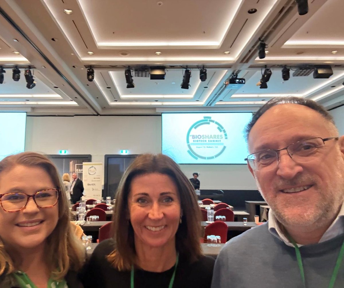 ir_department's tweet photo. 📍Live from Hobart!
Team IR Department is at the 19th #Bioshares Biotech Summit (7–8 Aug) in Hobart, joining top biotech &amp; life sciences innovators to share insights &amp; make connections
35 ASX-listed companies. 2 days of presentations &amp; conversations. Let’s connect if you’re here! https://t.co/pAUxrLzqy2