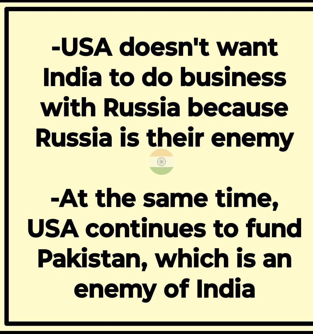 topblogger1's tweet image. @DrSJaishankar @MEAIndia 
In this season of retorts, please tell this 👇 also to @realDonaldTrump on his face.
If he can do business with Pak, we do with Russia.
No double standards and no bullying the most populous country in the world.
#TrumpTariffs 
#TrumpTariff 
#TrumpVsIndia