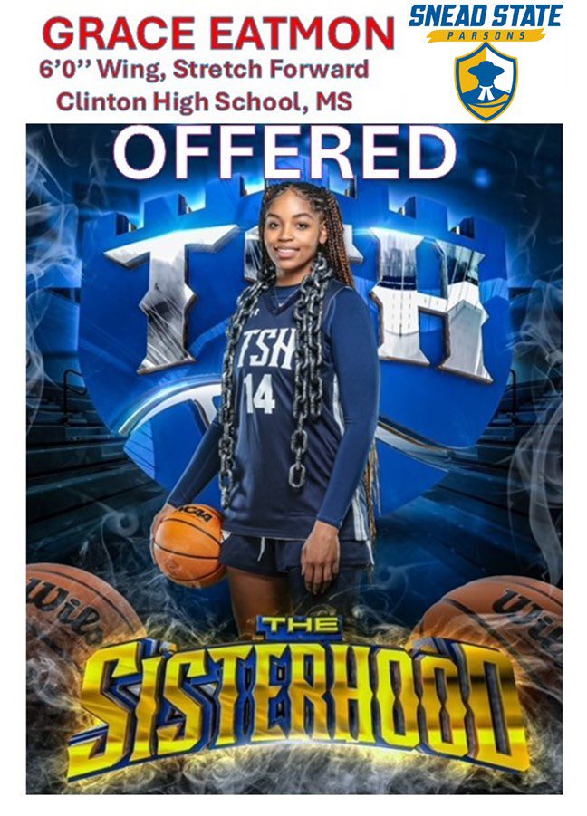After a great conversation with Coach Kenny Hill <a href="/SneadWBB/">Snead State Women's Basketball</a> I am blessed to receive an official offer from Snead State Community College <a href="/TSHLadyLions/">The SisterHood Lady Lions</a> <a href="/LadyArrowsBball/">CHS GBasketball</a>
