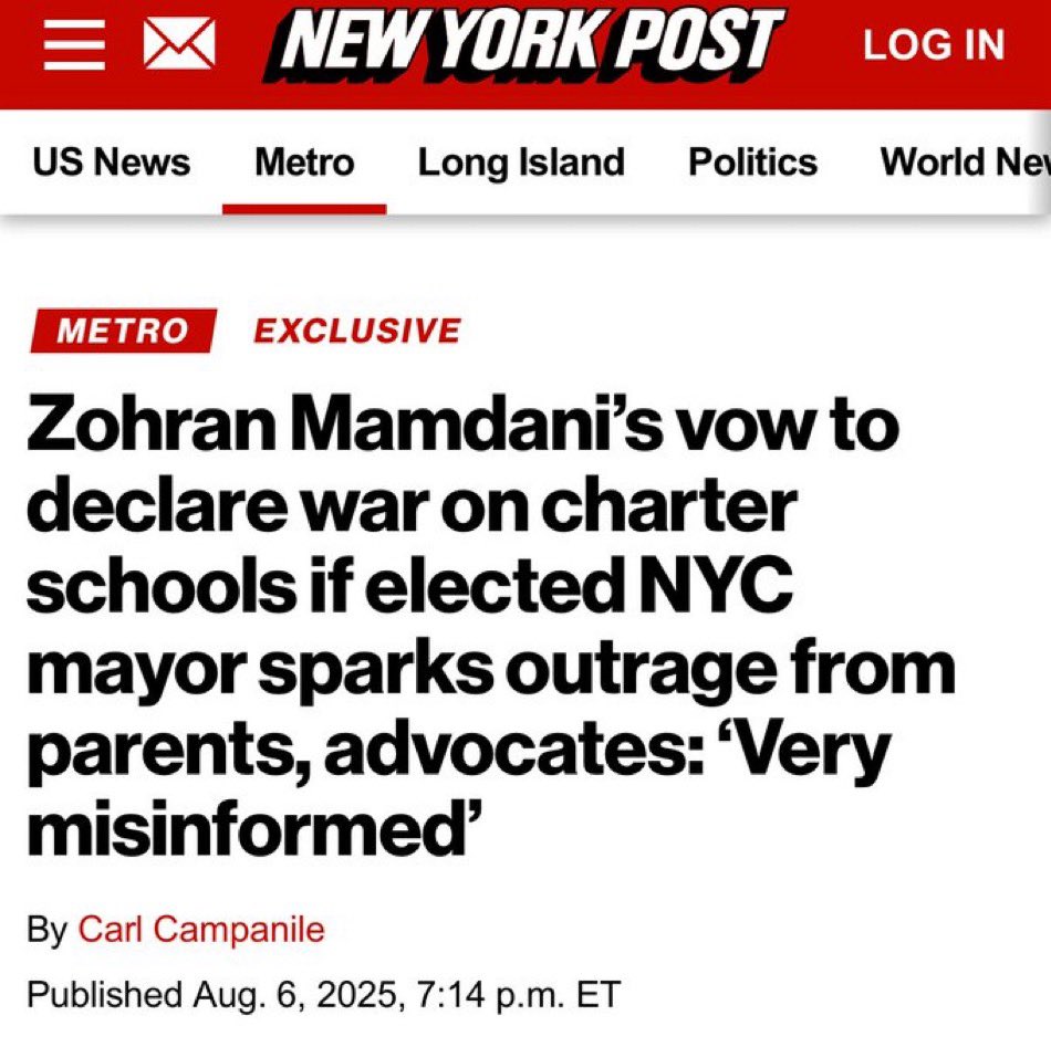 Zohran Mamdani vows to wage war on schools for low income students