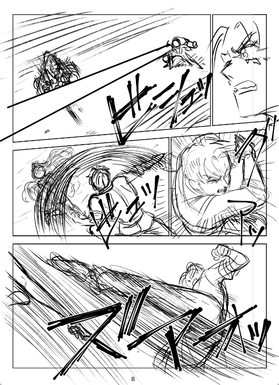 何の漫画に影響を受けたが一発で分かるバトル描写。 