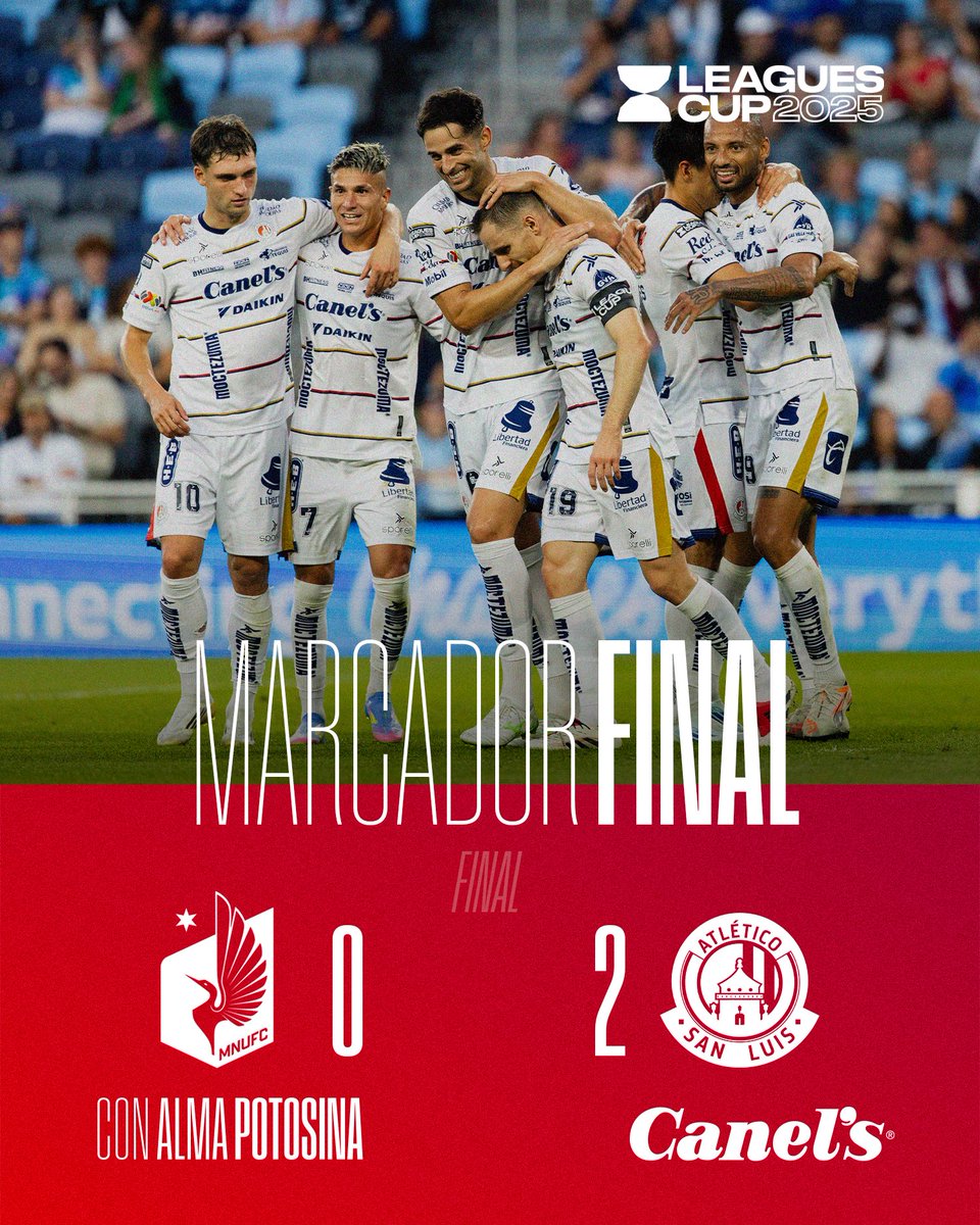 AtletideSanLuis's tweet photo. ¡GRAN TRIUNFO POTOSINO EN EL ÚLTIMO PARTIDO DE LA LEAGUES CUP 2025! 👏🏼

#LoQueNosUne #ConAlmaPotosina 
#LeaguesCup2025 https://t.co/rezXsclOVV