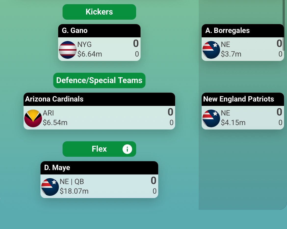 Mullin_FF's tweet image. The first of a MILLION #nfl #SuperCoach rosters being drafted from now until season start.

$38mil in the bank

Am I cooking or have I burnt it extra crispy!? 👨‍🍳 

#fantasyfootball #supercoachnfl