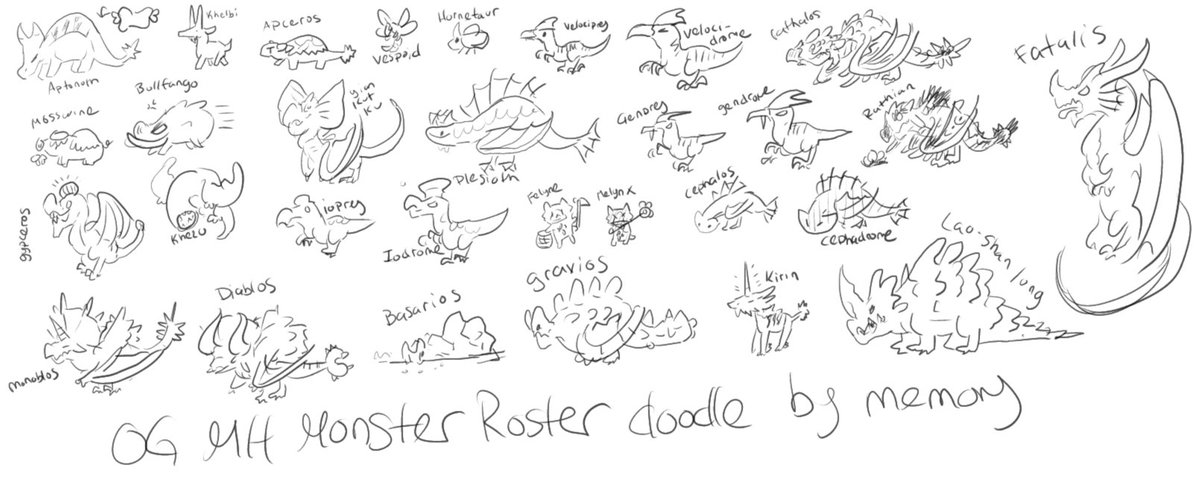 Apparently I get a small wifi use on flight
Please enjoy my OG #MonsterHunter monster roster doodle. All poorly drawn from memory lmao