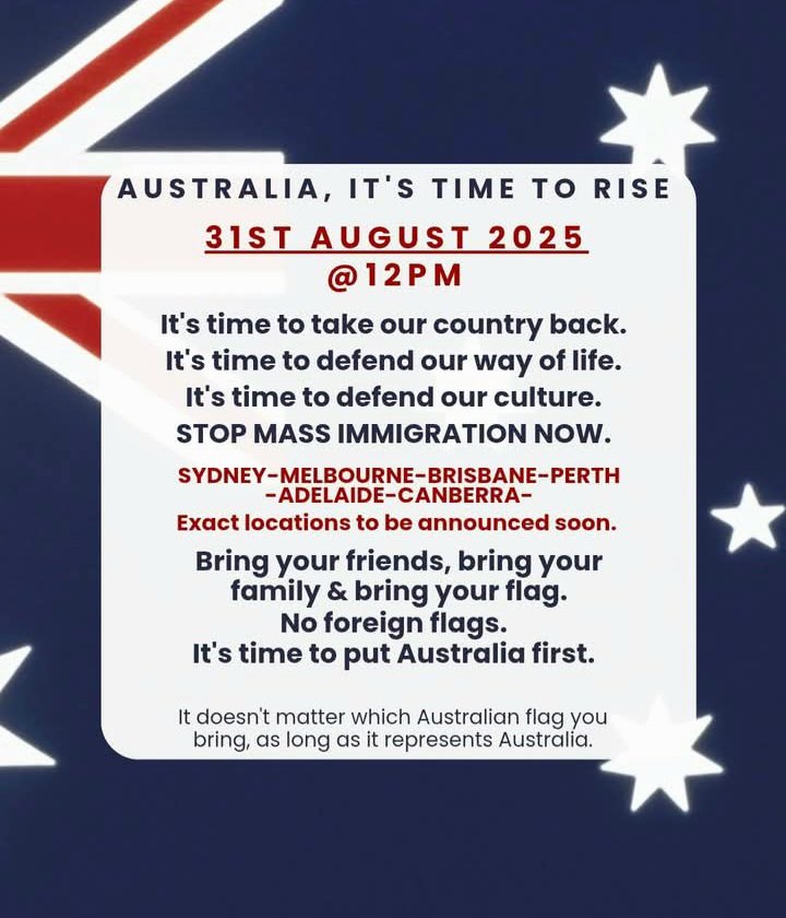 🇦🇺❤️🇦🇺31st of August 2025🇦🇺❤️🇦🇺
Hey guys, so there have been a lot of questions about who the organiser of this is, so here is the story. Some of us on X stumbled across a video going viral on TikTok calling for Australians to rally.
Turns out it's just a young guy who has had
