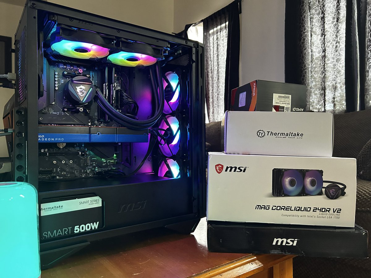 I built this for $330. All new parts, AM4 build. 

Ryzen 5500 CPU
AMD W5700 Pro GPU
B550 MSI Gaming Plus Mobo 
16gbs RAM @ 3600 htz

Getting 70 FPS in Cyberpunk w/ high settings and people keep saying budget PC gaming is dead in 2025. 🏆