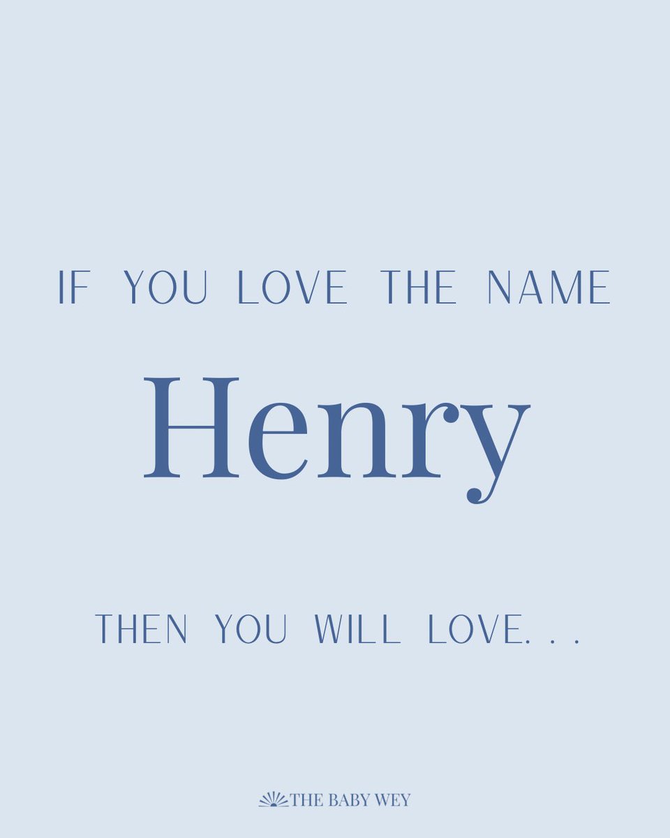 thebabywey's tweet image. Henry is a strong name! 💪 we are also loving Owen and August 🥰 Which of these alternatives are your favorites?

#babynames #babyboynames #boynames #nameideas
