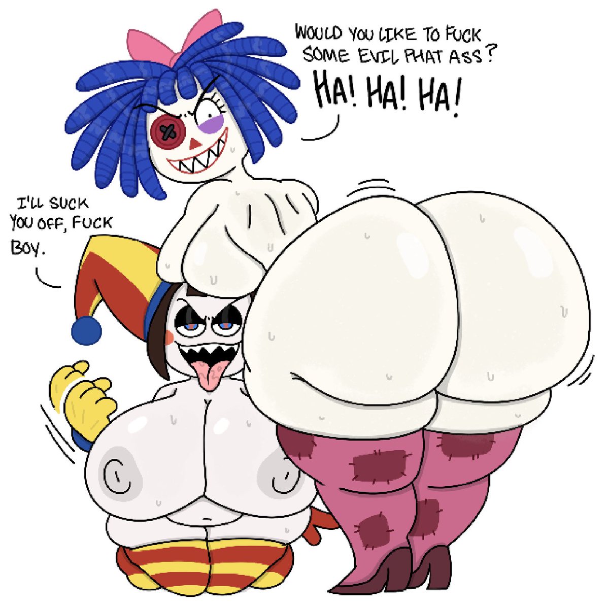 Evil poll winner: Evil Ragatha with a phat as- WAIT WHY THE FUCK IS EVIL POMNI HERE??