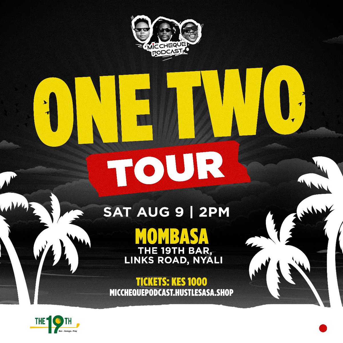 ThatGuyChaxy's tweet photo. Mombasa Cheque Mates, we’re on the way! See you on Saturday at the 19th bar in Nyali 
Tickets - https://t.co/BQ96qbMV57 https://t.co/znJoihJXIb