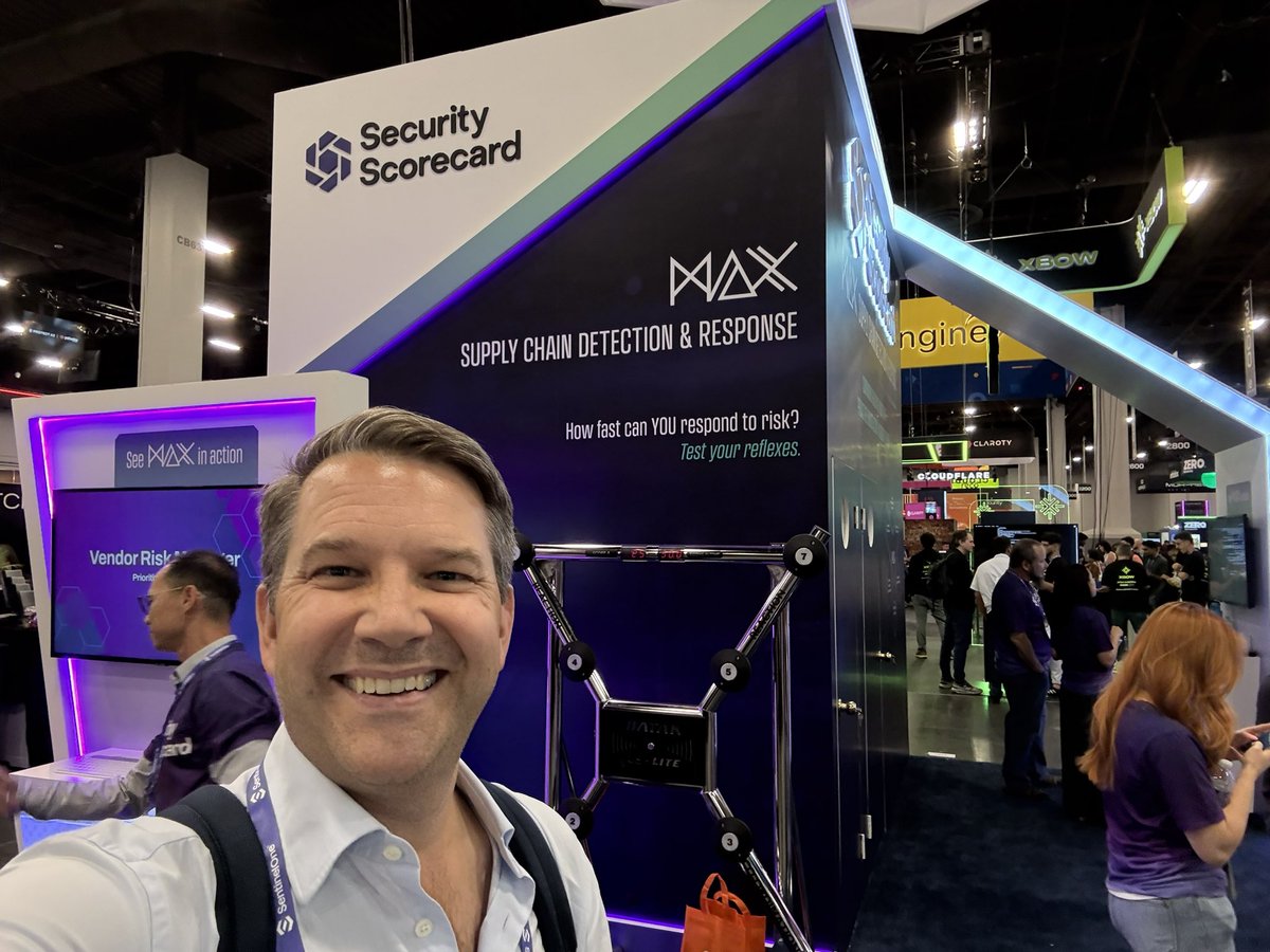 Aleksandr Yampolskiy (@ayampolskiy) on Twitter photo Let’s max it out! ⚡
Loving the Black Hat buzz at the SecurityScorecard <a href="/security_score/">SecurityScorecard</a> booth!
Swing by Booth 3457 for fun conversations and cutting insights on supply chain risk.
We’re spilling the (security) beans — don’t miss it!
#BlackHat #BlackHat2025 #MAX Let’s max it out! ⚡
Loving the Black Hat buzz at the SecurityScorecard <a href="/security_score/">SecurityScorecard</a> booth!
Swing by Booth 3457 for fun conversations and cutting insights on supply chain risk.
We’re spilling the (security) beans — don’t miss it!
#BlackHat #BlackHat2025 #MAX