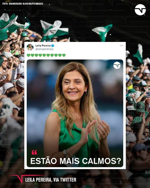 Toninho Vespoli (@toninhovespoli) on Twitter photo Será que a presidente que, como presidente, só passou vergonha e não ganhou título nenhum, vai postar: estão mais calmos? <a href="/leilapereiralp/">Leila Pereira</a> Será que a presidente que, como presidente, só passou vergonha e não ganhou título nenhum, vai postar: estão mais calmos? <a href="/leilapereiralp/">Leila Pereira</a>