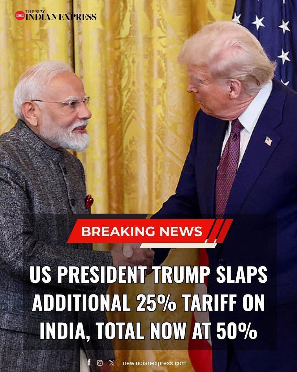 purusha_deepak's tweet photo. Trump slammed a 50% tariff on India — the biggest trade attack in history — and Modi stayed SILENT!
This isn't just weakness, it's a national embarrassment.
We don’t have a leader, we have a spectator.
#ModiWeakPM #TradeAttack #NationalShame https://t.co/Xc0zfL7lJP