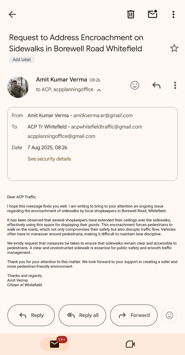 <a href="/acpwfieldtrf/">ACP Traffic Whitefield ಎಸಿಪಿ ಸಂಚಾರ ವೈಟ್ ಫೀಲ್ಡ್</a> @BBMPCOMM <a href="/CMofKarnataka/">CM of Karnataka</a>