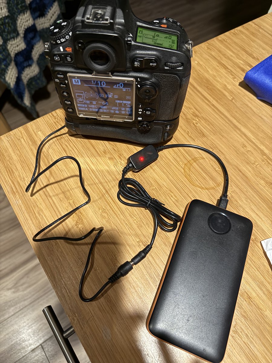 Invested in a dummy camera battery. At 30,000mAh, it’s something like 8x more juice than my normal camera battery.