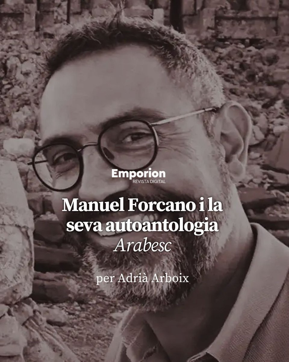 revistaemporion's tweet photo. Manuel Forcano recull tres dècades de poesia a Arabesc, una autoantologia de memòria, desig i viatge.
Adrià Arboix en parla a Emporion 👇
https://t.co/0X3oYeTMDy
#emporion_digital #poesia #ManuelForcano #arabesc #empordà https://t.co/K7zkF923rP