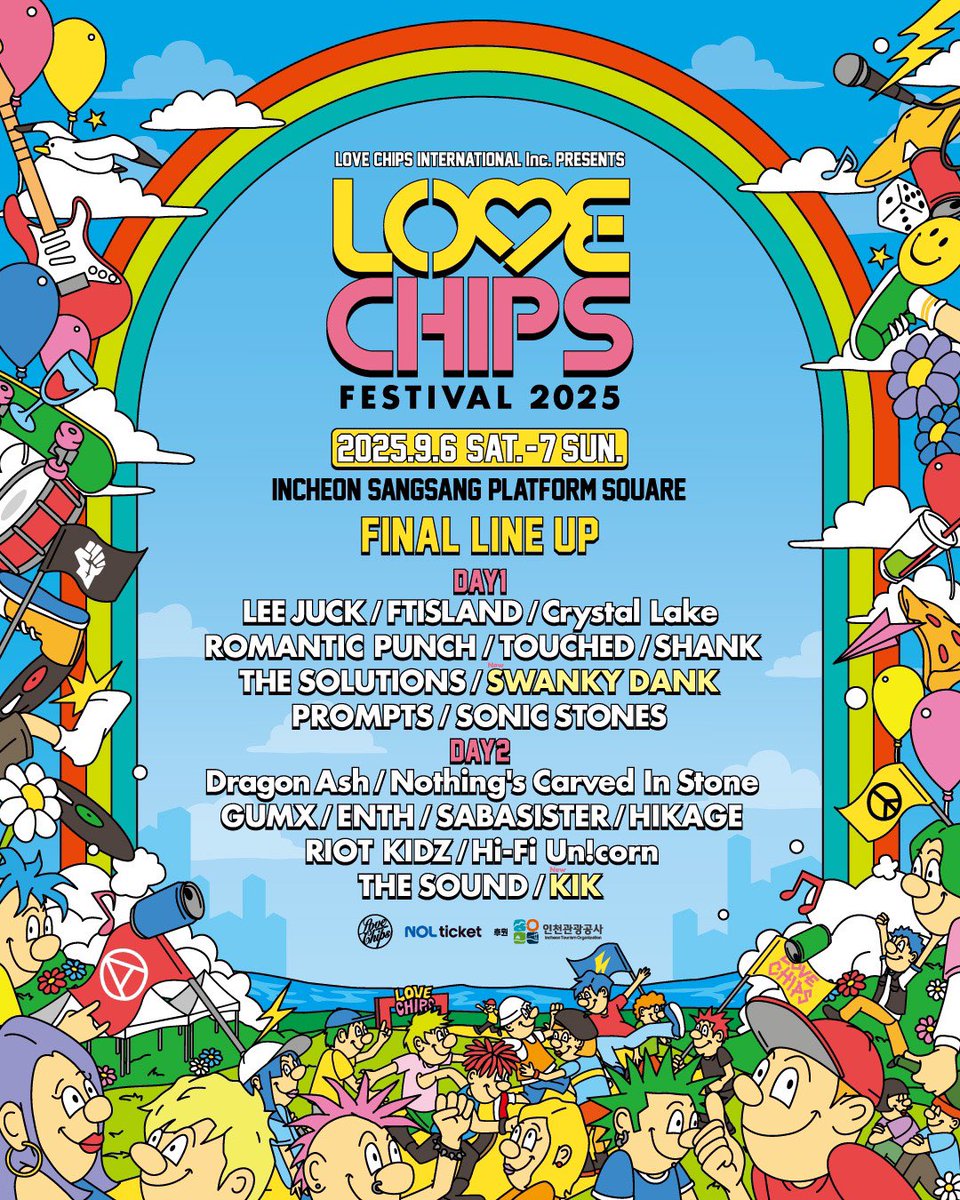 【2025 LCF FINAL LINE UP】

📌LOVE CHIPS FESTIVAL 2025
🗓️2025.9.6(Sat),7(Sun)

🔥THE SOUND: DAY2 “9.7(Sun)”

🎫 Ticket on Sale!
(1Day 110,000won / 2Days 176,000won)
▶︎ mobileticket.interpark.com/goods/25004847…

❓For more INFO
<a href="/LOVECHIPSFEST/">LOVECHIPSFESTIVAL</a>