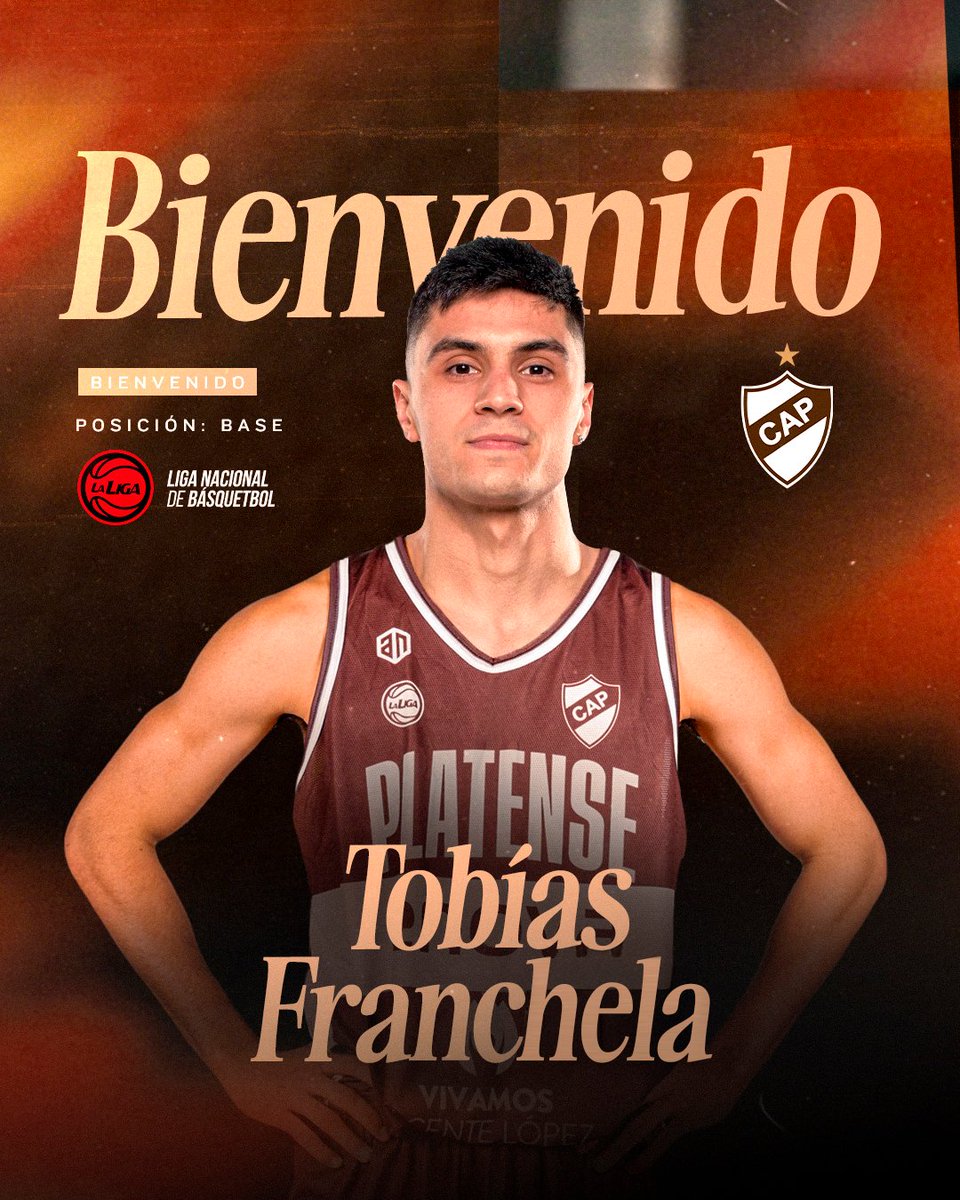 Platense Básquetbol (@basquetplatense) on Twitter photo 🏀 #LaLiga 🙌¡Bienvenido <a href="/tobifranchela5/">tobi franchela</a>!
✍️ El juninense será el nuevo base de #Platense para la temporada 2025/26, tras su extenso paso por Regatas (C).
💪¡Vamos con todo, Tobi!
📲 Detalles del fichaje: cap.org.ar/2025/08/tobias…
¡#VamosCalamares🦑! 🏀 #LaLiga 🙌¡Bienvenido <a href="/tobifranchela5/">tobi franchela</a>!
✍️ El juninense será el nuevo base de #Platense para la temporada 2025/26, tras su extenso paso por Regatas (C).
💪¡Vamos con todo, Tobi!
📲 Detalles del fichaje: cap.org.ar/2025/08/tobias…
¡#VamosCalamares🦑!