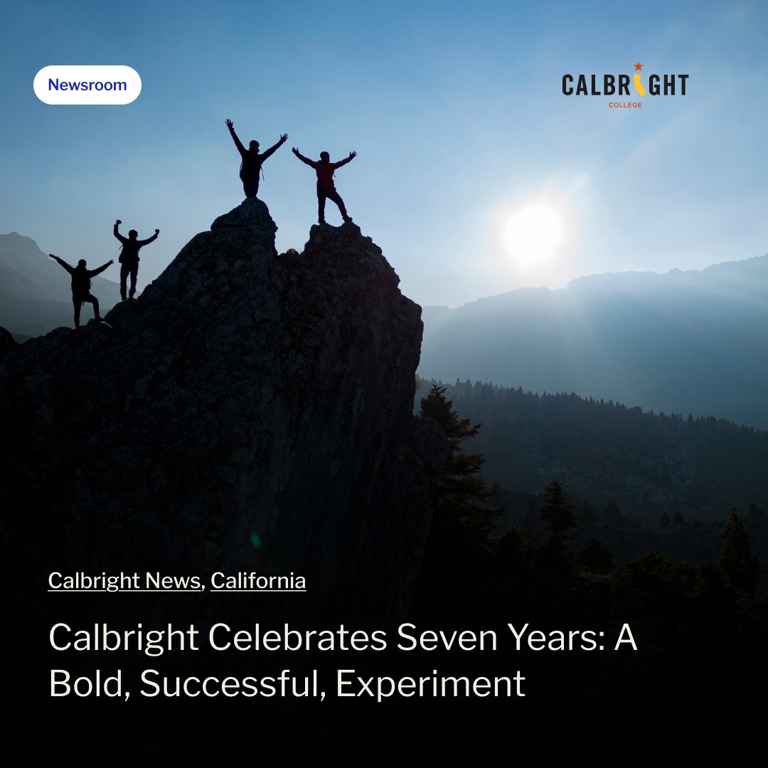As the end of Calbright’s seven-year “start-up” period approaches, we’re looking back on our accomplishments, and thinking about their implications for our students, for California, and for the future of higher education. Learn more: calbrig.ht/40Uf2Na