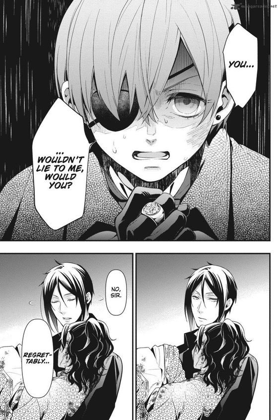 Despite knowing Sebastian is Incapable of lying, ciel keeps reassuring himself because he’s unable to accept the truth 💔