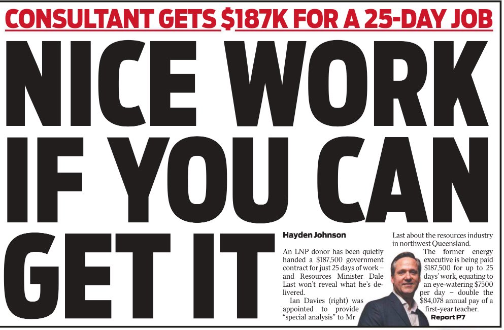 Crisafulli Government gravy train tolls on … 🚂 🚂 

While teachers are forced to march in the streets for a fair day’s pay, the LNP gifts a $180,000 job for just 25 days work - nice work if you can get it …