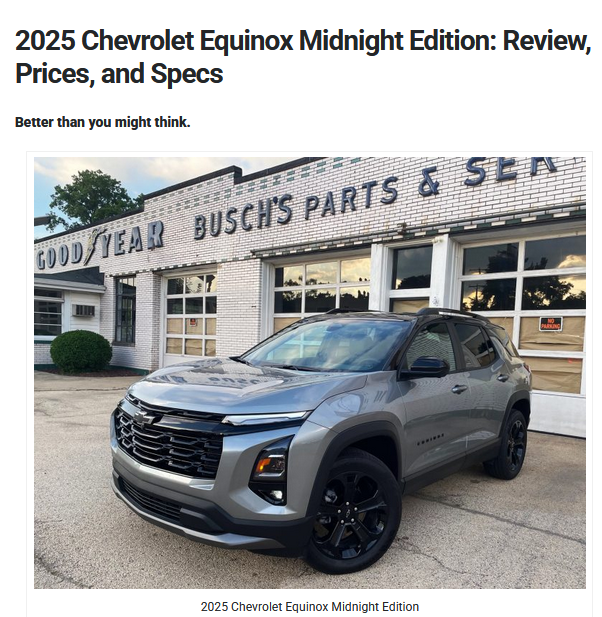 Car_Guy_Tom's tweet photo. Secretly the 3rd-best-selling small crossover in the U.S.
https://t.co/NrDeJD3Cmq
@chevrolet  #Equinox #MidnightEdition https://t.co/YkqqTSSIvu