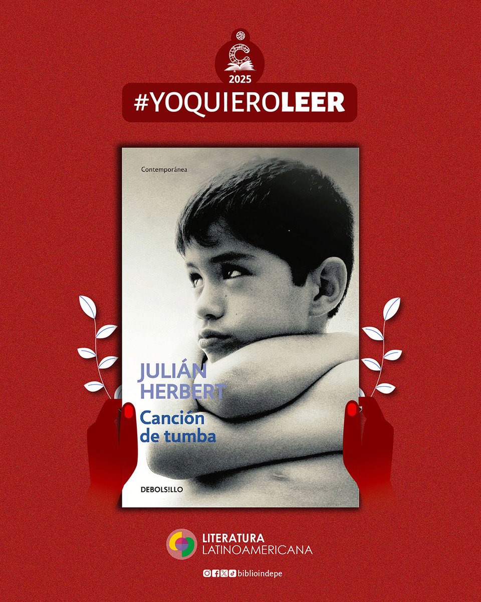 biblioindepe's tweet photo. 📚En Canción de tumba, Julián Herbert cuenta la historia de Guadalupe Chávez, quien se convierte en el eje de un relato profundamente íntimo. 

👉🏽Disponible en Biblioindepe como parte de nuestra colección de #LiteraturaLatinoamericana.

👀¿Ya lo leíste? Cuéntanos qué te pareció. https://t.co/bNA9OJ9OpP