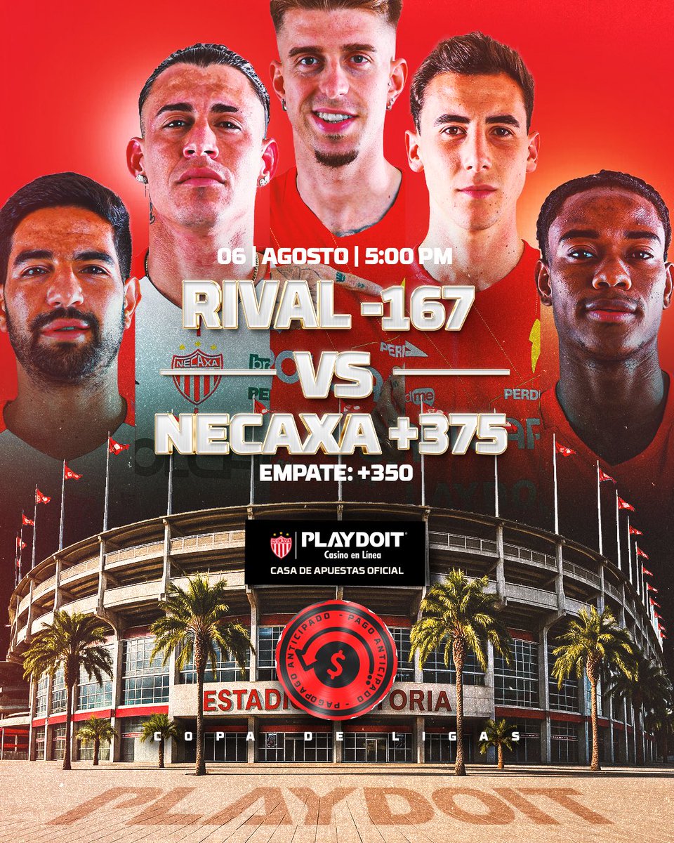 ¡JUEGA EL @CLUBNECAXA EN 🇺🇸 Y HOY SE APOYA! ⚡️

¿Cuántos goles para avanzar?