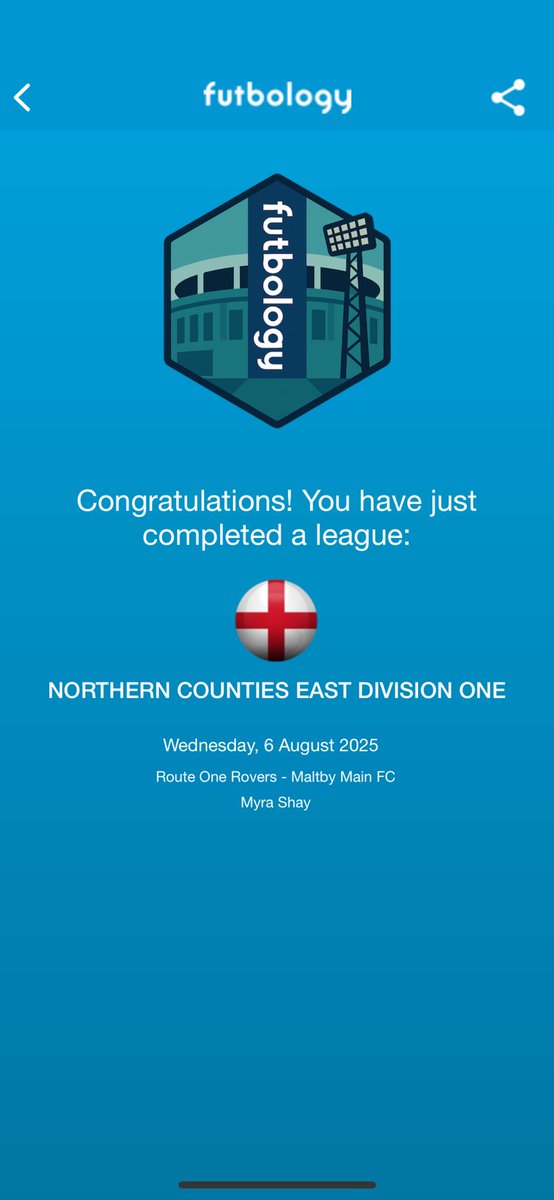 MLS Groundhoppers (@ggroundhoppers) on Twitter photo Game 34 of 2025:
06/08/25 - 19:45
<a href="/R1_Rovers/">Route One Rovers</a> 4-1 <a href="/MainMaltby/">Maltby Main FC.</a>
📍Myra Shay
🏆NCEL Division One
💷£6
Dominant performance saw Route One take 3pts in a fast paced, end to end game. Great facilities to match a great game! Happy to complete the NCEL Division One!
#NonLeague Game 34 of 2025:
06/08/25 - 19:45
<a href="/R1_Rovers/">Route One Rovers</a> 4-1 <a href="/MainMaltby/">Maltby Main FC.</a>
📍Myra Shay
🏆NCEL Division One
💷£6
Dominant performance saw Route One take 3pts in a fast paced, end to end game. Great facilities to match a great game! Happy to complete the NCEL Division One!
#NonLeague