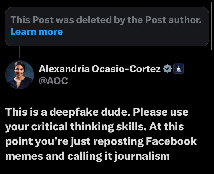 AOC got Chris Cuomo to delete his tweet. 

QUEEN!!!!