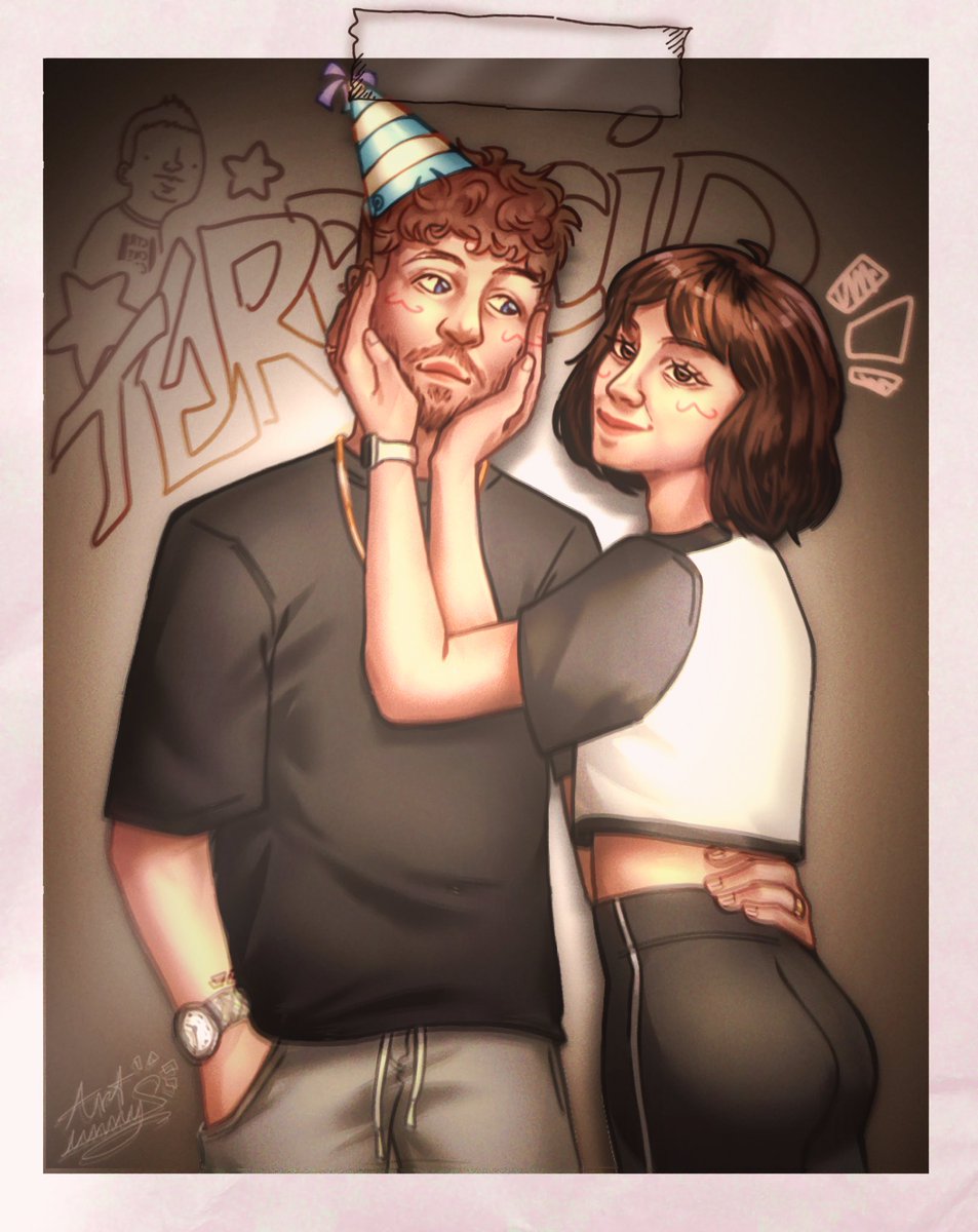 _Sunjoy_ly's tweet image. Joyeux anniversaire patron, 33 ans déjà, c’est la fleur de l’age comme on dit (vieux) 🔥🙏 (Petit post d’un dessin de Terra et Leila qui date du mois dernier pour l’occasion )  @terracid #wankil