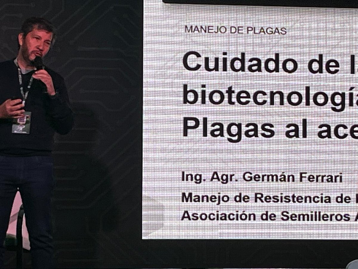 ASA (@asasemilleros) on Twitter photo German Ferrari (Regulatory Manager de Bayer Crop Science) participó como representante del Programa MRI en un panel sobre Biotecnología y plagas en el Congreso de Aapresid.
<a href="/BayerConoSur/">Bayer Cono Sur</a>
#CampoArgentino #Monitoreo #ProductorAgropecuario #Plagas #BPA #Refugio German Ferrari (Regulatory Manager de Bayer Crop Science) participó como representante del Programa MRI en un panel sobre Biotecnología y plagas en el Congreso de Aapresid.
<a href="/BayerConoSur/">Bayer Cono Sur</a>
#CampoArgentino #Monitoreo #ProductorAgropecuario #Plagas #BPA #Refugio