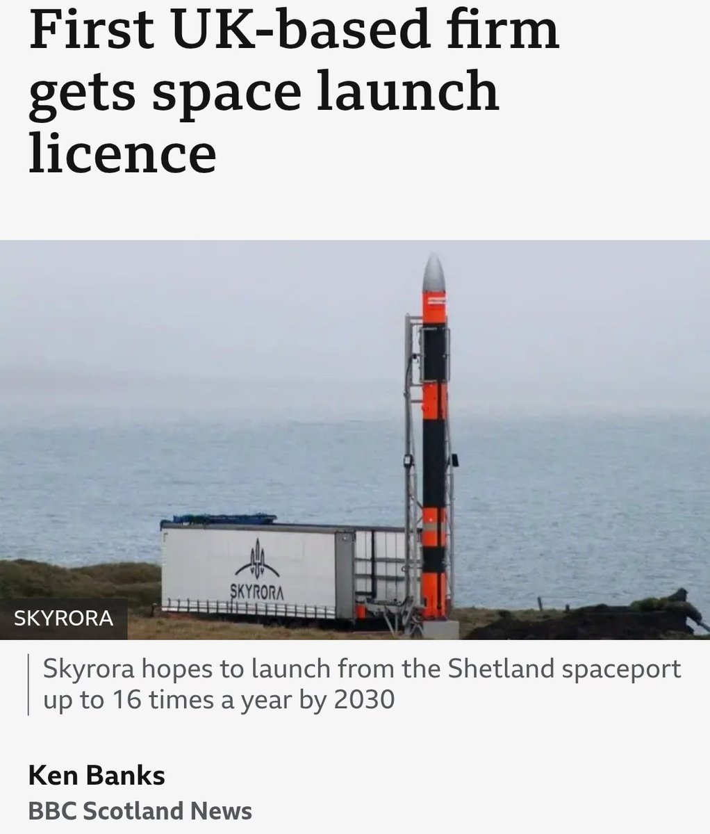 Skyrora has been given approval to launch from the SaxaVord spaceport.

By 2030 we could see rockets being designed, build and launched monthly, all in Britain. 🚀🚀