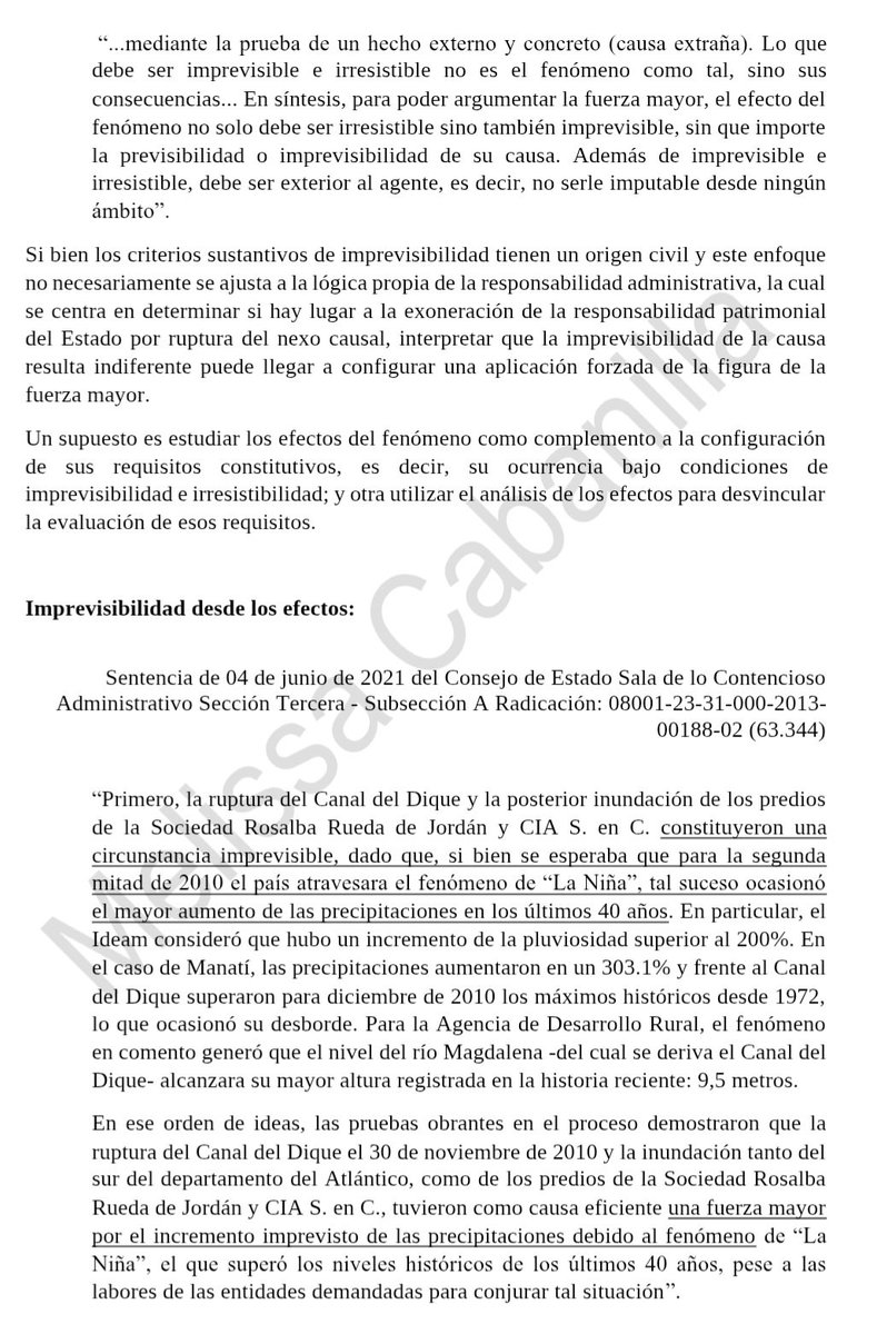 Fuerza Mayor como Eximente de Responsabilidad Patrimonial del Estado
✔️ Diferencia entre caso fortuito y fuerza mayor
✔️ Criterios sustantivos de la imprevisibilidad  🇨🇴🇪🇸
✔️ Imprevisibilidad e irresistibilidad desde los efectos: 
¿La irresitibilidad subsume la imprevisibilidad?
