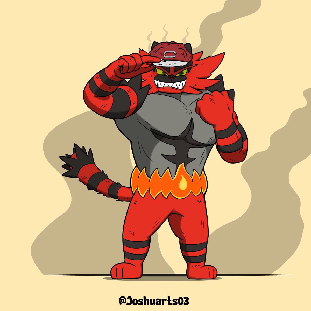 Another Incineroar commission for <a href="/Captrlck/">Cap</a>