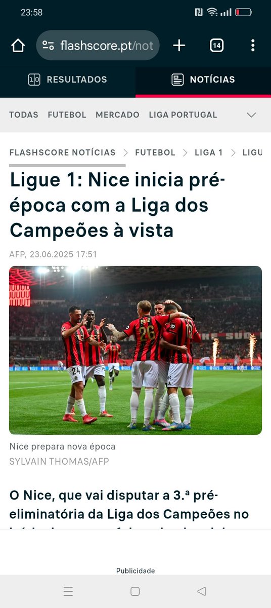 O Nice começou a pré época a 23 junho
Para se ter uma ideia, o jogo do Mundial entre Benfica 1-0 Bayern foi a...24 junho 
Depois disso Benfica ainda jogou com o Chelsea e foi de férias
Não vi ninguém falar nisso na TV 
Mas para minimizar a vitória, já vi muitos