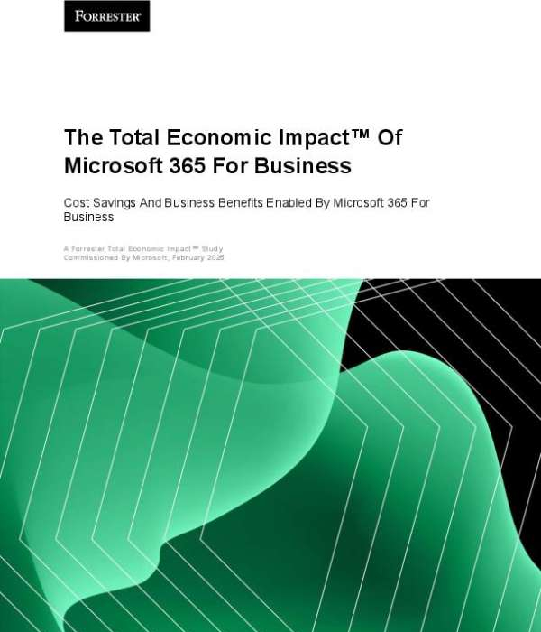 What's the ROI of Microsoft 365 for Business? The Forrester Total Economic Impact™ report breaks it down. Download your complimentary copy of report to see the real numbers. <a href="/Microsoft365/">Microsoft 365</a> stuf.in/bgvei8