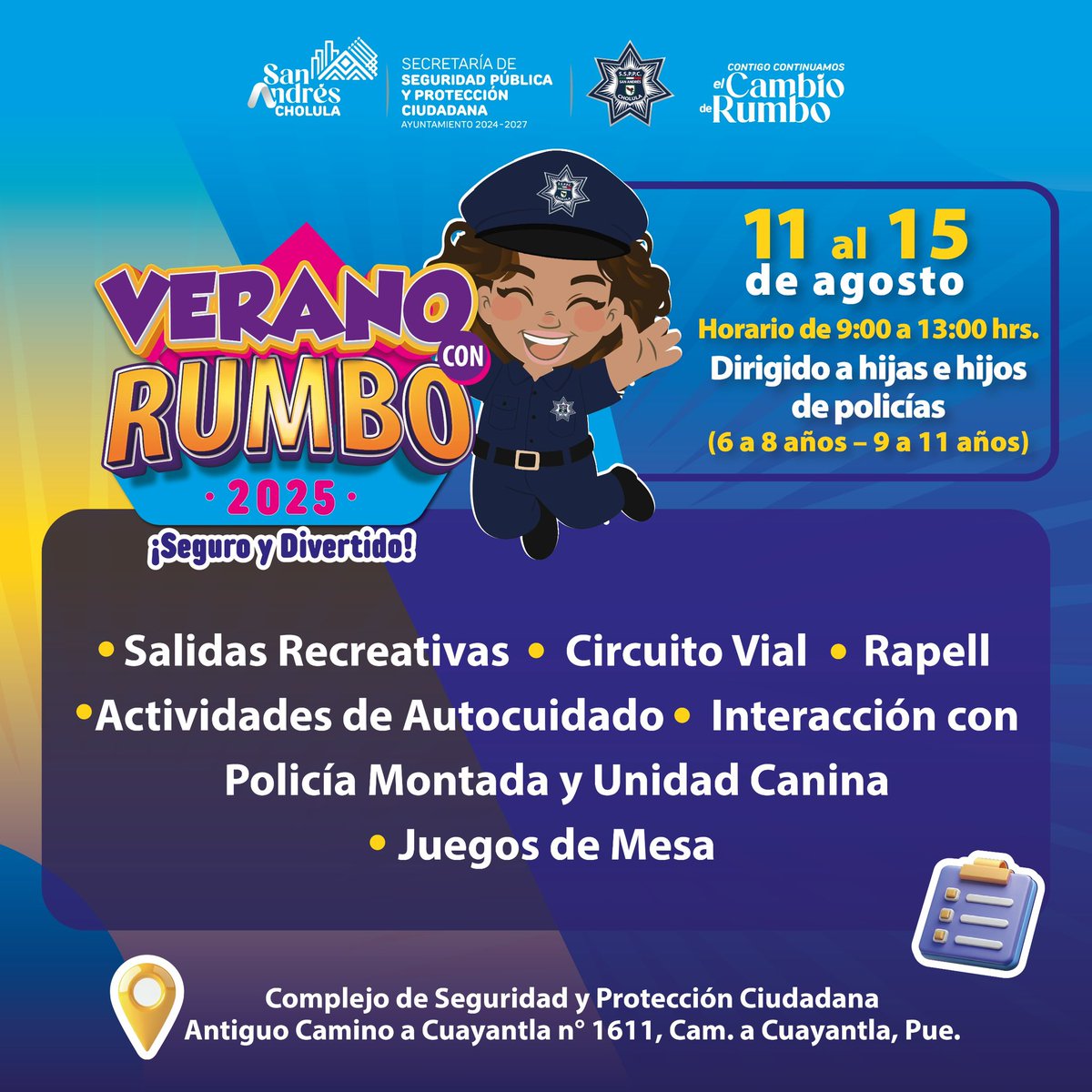 SSPPCSnAndresCH's tweet image. 😎☀️ No pierdan la oportunidad de inscribir al #VeranoConRumbo de la #SSPPC a sus hijas e hijos, primas y primos, sobrinas y sobrinos, nietas y nietos.  ¡Quedan pocos lugares! 😬

Aquí el link del formulario para el público en general 👉🏻 n9.cl/s7m3o