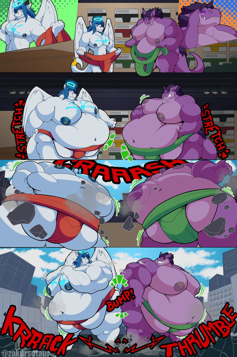 COMMISSION FOR <a href="/Geraldo__Ray/">BIG Purple Derg 🐲</a> 
"bu-but what kind of magic is this!?"
What a good view someone must have from below that pair of sumos