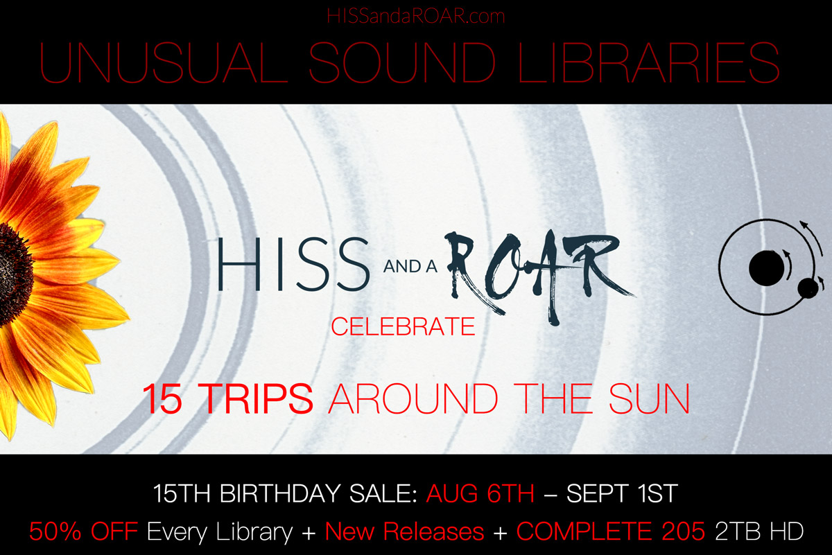 timprebble's tweet image. Wahoo! HISSandaROAR 15th Birthday Sale has now started!! Every sound library is auto-discounted 50% and by the end of August COMPLETE will reach 205, so its also discounted and now includes one year of new releases.
hissandaroar.com

#noAI #sounddesign #gameaudio