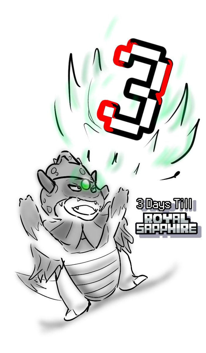 IT'S THE FINAL COUNTDOWN- oh uh yeah anyway 3 days right fellas Until Royal Sapphire is available to the public! 

Will you choose slowpoke? And will you evolve it into slowKING?👑