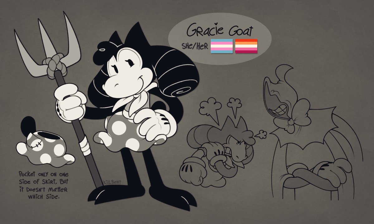 I forgot to post this here despite finishing it right before Artfight, but I finally updated Gracie's ref!
#Rubberhose #OriginalCharacter #OC