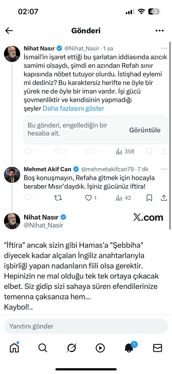 Savaş başladığından beri Hamas’a mücahid, şehid, yeryüzünün tek özgür topluluğu, Allah’a gerçekten iman etmiş insanlar diyoruz ama bu beşer suretindeki natık hayvanlara göre biz Hamas’a şebbiha diyormuşuz. Rabbim bir kulundan haysiyet ve hayayı söküp alınca düşeceği seviyenin alt