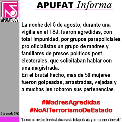 apufatucv's tweet photo. #MadresAgredidas
#NoAlTerrorismoDeEstado https://t.co/5OtKaOurrY