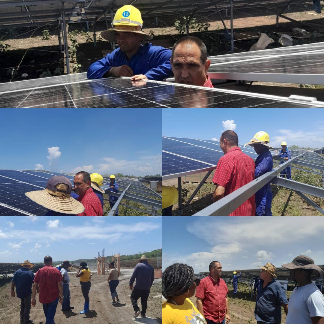 Jair Morales Rodríguez (@jairmoralesrod2) on Twitter photo Visitamos junto a <a href="/IzquierdoAlons1/">Livan Izquierdo Alonso</a> el parque fotovoltaico que se construye en #LaHabanaDeTodos en el municipio Guanabacoa, obra prevista a terminar el 19 de Septiembre y que gracias a los trabajadores y cuadros esperamos adelantarlo para el 25 de Agosto. #CubaEstáFirme #Cuba Visitamos junto a <a href="/IzquierdoAlons1/">Livan Izquierdo Alonso</a> el parque fotovoltaico que se construye en #LaHabanaDeTodos en el municipio Guanabacoa, obra prevista a terminar el 19 de Septiembre y que gracias a los trabajadores y cuadros esperamos adelantarlo para el 25 de Agosto. #CubaEstáFirme #Cuba