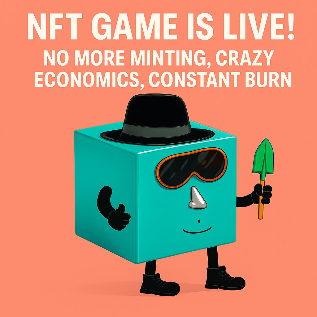 🎮 NFT GAME IS LIVE!
No more minting. No inflation.
🔥 Fixed supply, crazy burn mechanics.
🚫 Deflationary NFT economy.
Join the madness. Build. Burn. Dominate.
crazycube.xyz