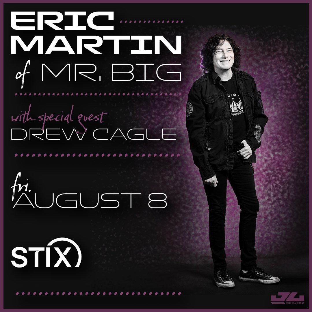Drew Cagle & The Reputation (@drewcagle_tr) on Twitter photo Michigan!! Weβre bringing the π½ππ πΌπ©π©ππ©πͺππ ππ€πͺπ§ to Warner Vineyards & Stix this week with the iconic vocalist of Mr. Big, Eric Martin!
August 7th - Paw Paw, MI at Warner Vineyards
August 8th - Ludington, IL at Stix
ποΈ: drewcagle.com/tour Michigan!! Weβre bringing the π½ππ πΌπ©π©ππ©πͺππ ππ€πͺπ§ to Warner Vineyards & Stix this week with the iconic vocalist of Mr. Big, Eric Martin!
August 7th - Paw Paw, MI at Warner Vineyards
August 8th - Ludington, IL at Stix
ποΈ: drewcagle.com/tour