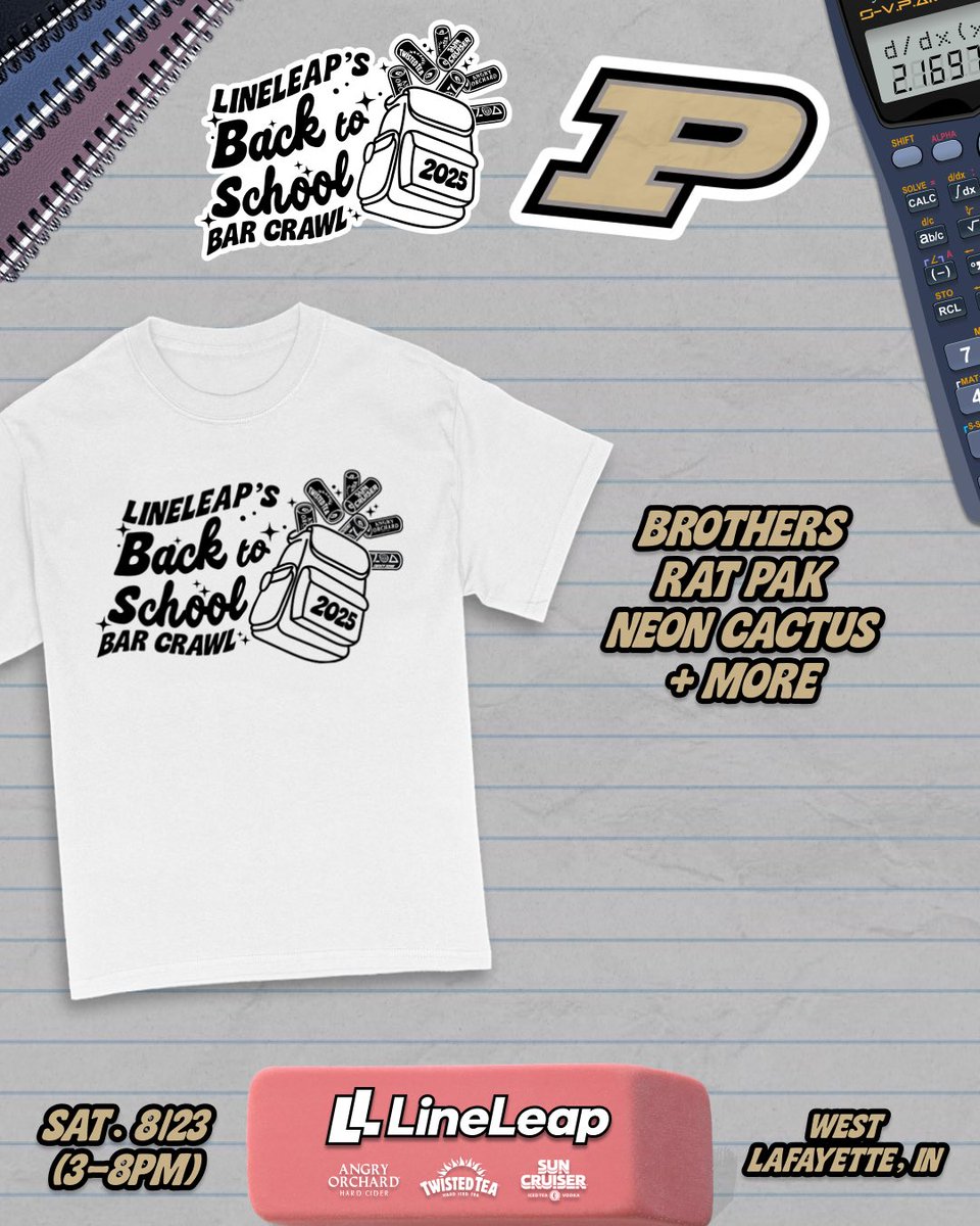 PurdueChicks's tweet photo. 🗣 BAR CRAWL!! Introducing📚LineLeap’s Back to School Bar Crawl 🍺
👕 SHIRTS ON SALE only on the LineLeap App (download w/ link in @lineleap_ bio). Must be 21+
📱 Stay tuned to LineLeap's IG and app for updates and info on bars, start times, t-shirt pickup times, specials &amp; more https://t.co/mLnAFcq7ax