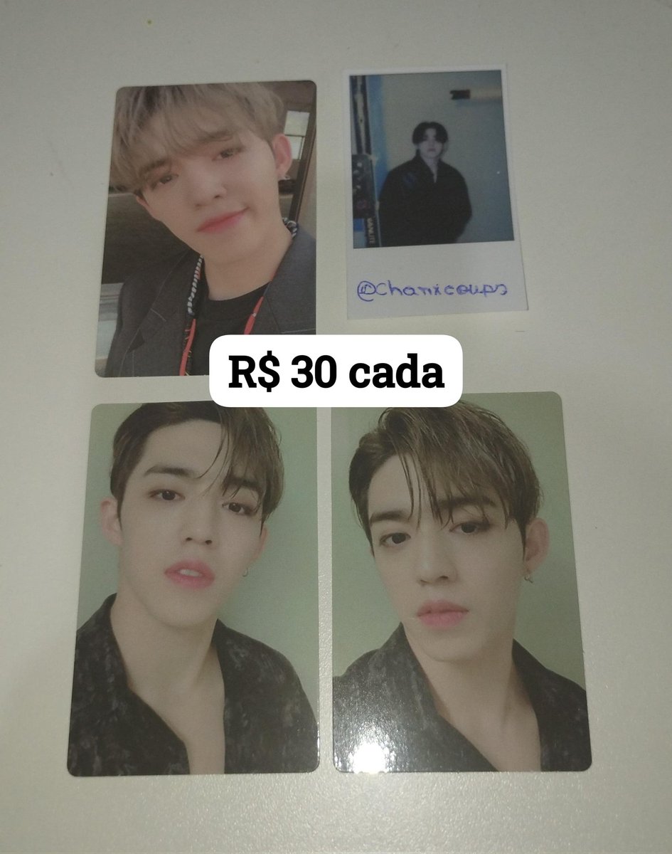 chanxcoups's tweet photo. 💌 venda seventeen variados

• valores na imagem + frete (R$15 por carta registrada)
• tenho feedbacks no instagram chanxcoups 
• mais fotos e vídeos no pv 
• cards com * contém avaria já descontada no valor 

📎 joshua, mingyu, dino, woozi, scoups, jeonghan, vernon, jun https://t.co/ufnAveL26f